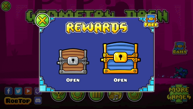 Getting an Ice Shard from the Daily gold chest.