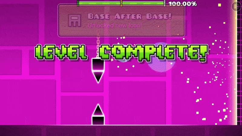 Stars being displayed on the End Screen.