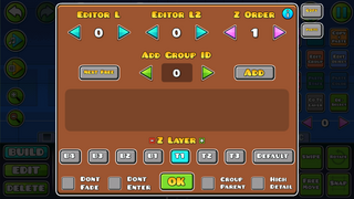 Edit group menu