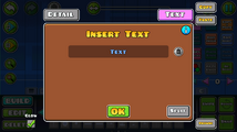 Text setup menu