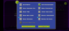 Pause menu settings
