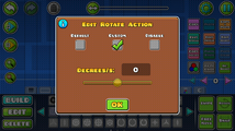 Rotate Action edit menu