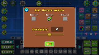 Rotate Action edit menu