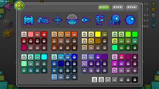Another image of the colour selection menu in Update 2.2, containing 2 more colours than the concept previously shared. It also showcases a new UFO.