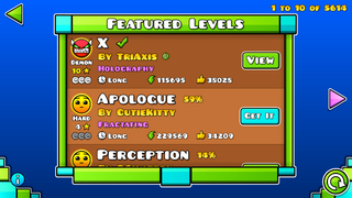 X being in first place on the Featured Tab back in Update 2.0.