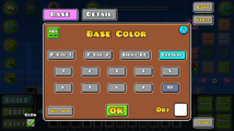 Object setup menu