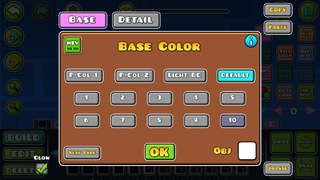 Object setup menu
