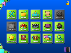 The creator menu in Update 2.2, which includes a greyed-out button for The Map.