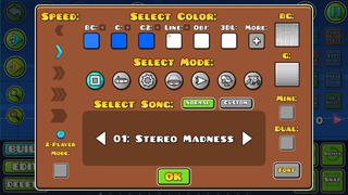 Settings menu